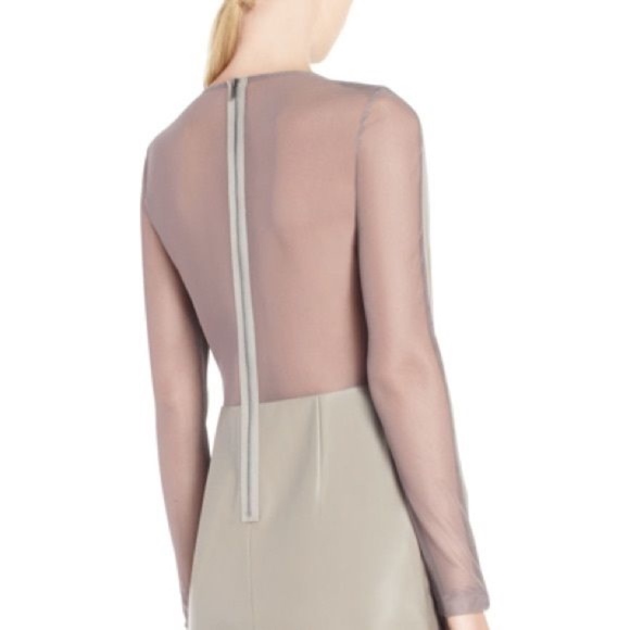 BCBGMaxAzria Dresses & Skirts - BCBG MaxAzria Jillea Mesh-Back Faux-Leather Dress